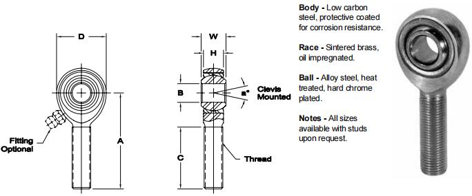 AURORABM-8關節軸承圖紙