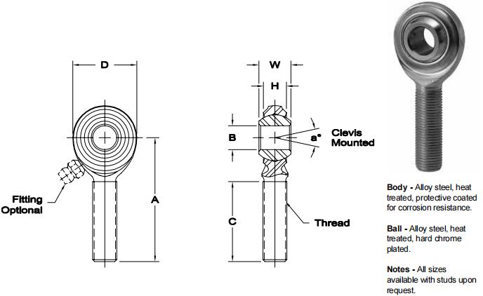 AURORACAB-7關節軸承圖紙