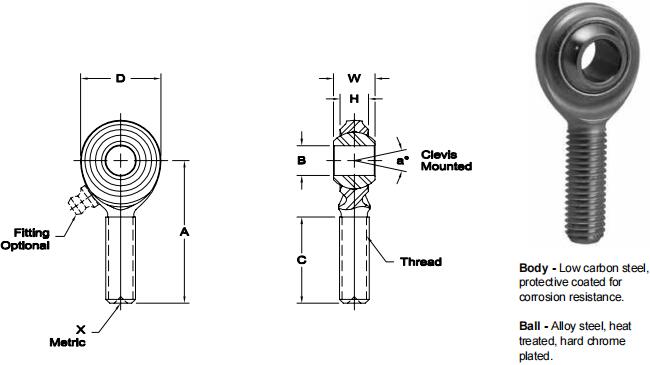 AURORACM-M5關節軸承圖紙