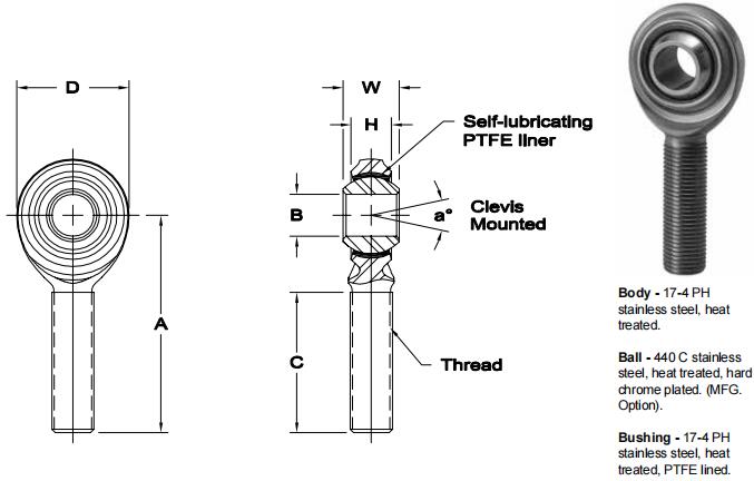AURORACB-7ET關節軸承圖紙