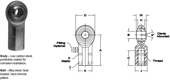 AURORACW-M20關節軸承圖紙