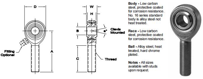AURORAMB-7關節軸承圖紙