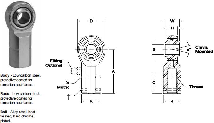 AURORAMG-M30關節軸承圖紙