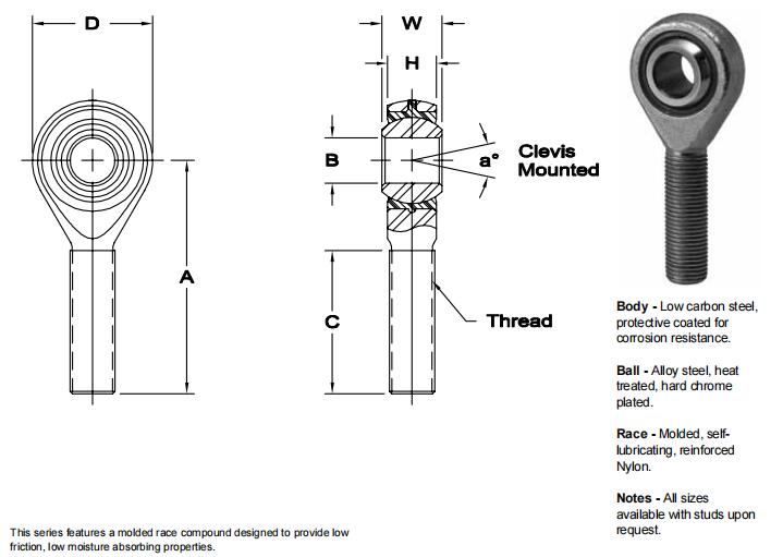AURORASPM-4關節軸承圖紙
