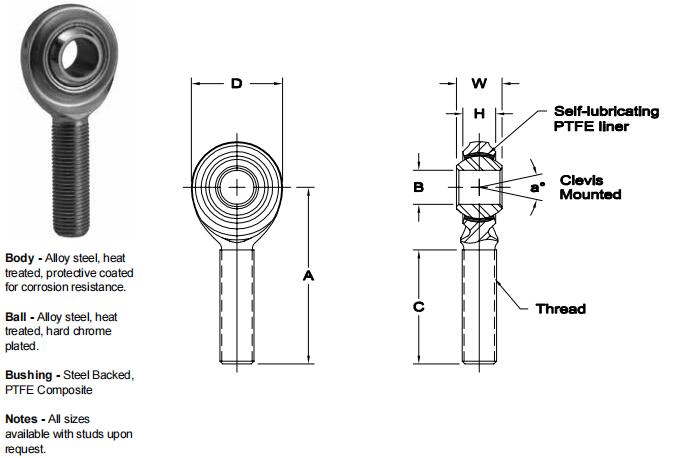 AURORAVCAB-12關節軸承圖紙