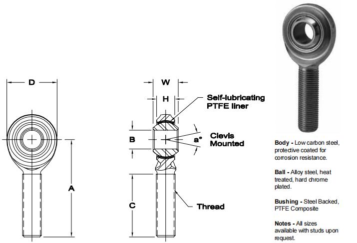 AURORAVCM-7關節軸承圖紙