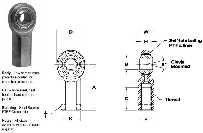 AURORAVCG-7關節軸承圖紙